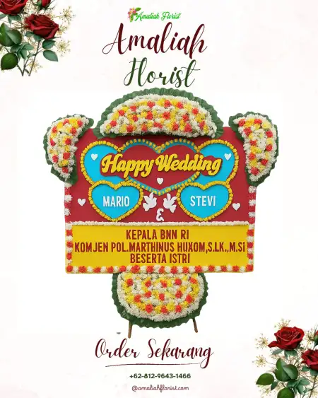 Papan Bunga Pernikahan Sapuran
